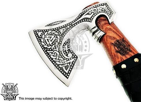 Shiny Crafts® -Viking Axe- Beautiful Handmade Bearded Hatchet, Best Gift for Men, Best Birthday Gift with Sheath in Saudi Arabia