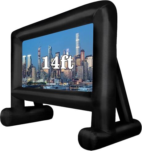 14 FT Inflatable Projector Movie Screen for Outside, Blow up Projector Screen Front/Rear Projection for Backyard Movie Night Outdoor Party in Saudi Arabia