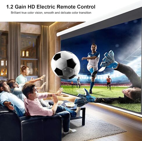 YODOLLA Projector Screen Motorized Auto Pull Down Screens(84'' 16:9 White) | Electric Automatic Wall Ceiling Retractable Movie Screen for Office Classroom Indoor with Remotes 4K HD 3D in Saudi Arabia