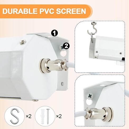 YODOLLA Projector Screen Motorized Auto Pull Down Screens(84'' 16:9 White) | Electric Automatic Wall Ceiling Retractable Movie Screen for Office Classroom Indoor with Remotes 4K HD 3D in Saudi Arabia