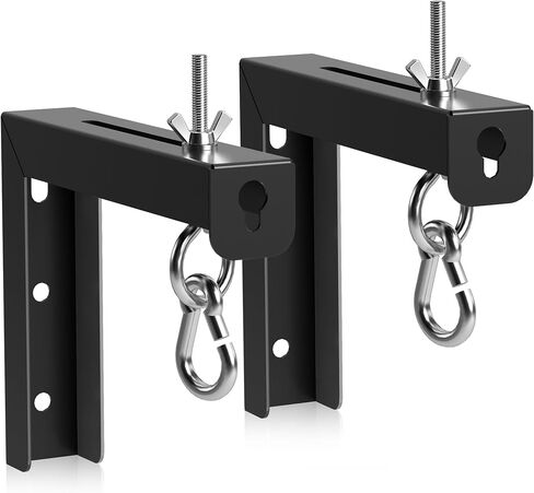XINLEI Universal Projector Screen Wall Mount L-Brackets Hanging Ceiling Mount, 6 inch Adjustable Extension with Hook for Home Projector and Movie Screens, Hold up to 66 lbs, White PRL003W in Saudi Arabia