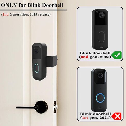 Blink Doorbell Mount, 2nd Gen Anti-Theft Blink Doorbell Camera Mount | No Drilling, with Rain Cover, ONLY Fit for Blink Video Doorbell 2nd Gen(2025 release), No Block Sensor & Night Vision in Saudi Arabia