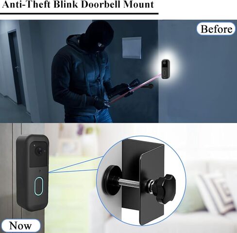 Blink Doorbell Mount, 2nd Gen Anti-Theft Blink Doorbell Camera Mount | No Drilling, with Rain Cover, ONLY Fit for Blink Video Doorbell 2nd Gen(2025 release), No Block Sensor & Night Vision in Saudi Arabia