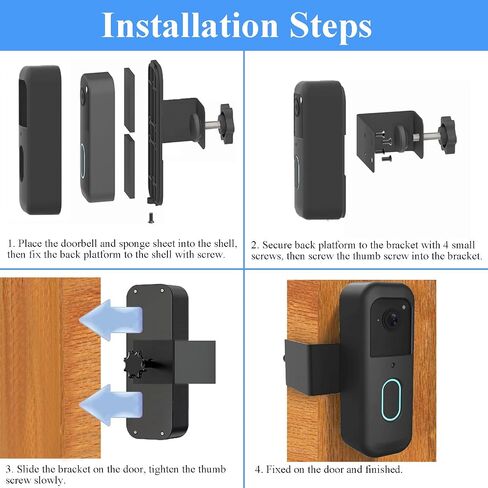 Blink Doorbell Mount, 2nd Gen Anti-Theft Blink Doorbell Camera Mount | No Drilling, with Rain Cover, ONLY Fit for Blink Video Doorbell 2nd Gen(2025 release), No Block Sensor & Night Vision in Saudi Arabia