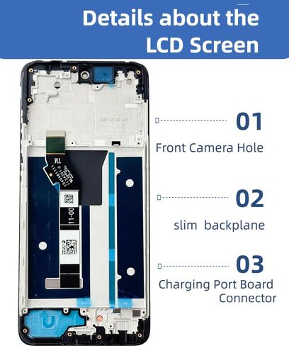 for Motorola G 5G 2025 Screen Replacement with Frame | for Moto G 5G 2025 Screen Replacement kit XT2513V XT2513-1 2513-2 LCD Display Touch Screen Digitizer Assembly With Tools in Saudi Arabia