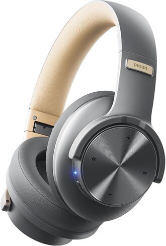 Picun B8 Wireless Bluetooth Headphones, 120H Playtime, 3EQ Modes, Black | Over-Ear, Built-in Microphone, Multipoint Connection, Foldable, Button & Touch Controls, for Travel Home Office Phone PC in Saudi Arabia