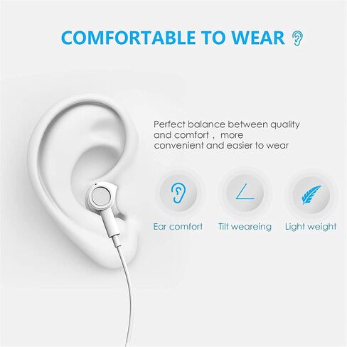 2 Pack Wired iPhone Earbuds/Headphones/Earphones with 3.5mm Wired | [MFi Certified] with Mic, Volume Control Compatible with iPhone,iPad,iPod,Computer,MP3/4,Android Most 3.5mm Audio Devices in Saudi Arabia