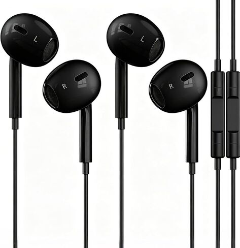2 Pack Wired iPhone Earbuds/Headphones/Earphones with 3.5mm Wired | [MFi Certified] with Mic, Volume Control Compatible with iPhone,iPad,iPod,Computer,MP3/4,Android Most 3.5mm Audio Devices in Saudi Arabia