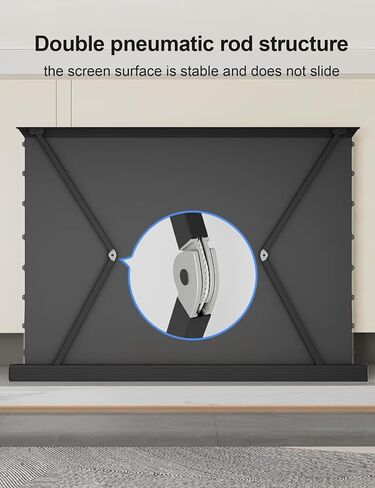 IN&VI 100" Fresnel Floor Rising Projector Screen Motorized for Long/Standard Projector,Motorized Projector Screen 4K/8K Ultra HD 3D Active,Movie Screen for Home Theater,90% Ambient Light Rejecting in Saudi Arabia