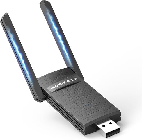 NEWFAST AC1300 USB WiFi Adapter for Desktop PC U327, 2.4G/5G Dual Band Wireless Network Transceiver Adapter with Dual Antennas, Wireless WiFi Adapter Dongle Compatible Windows 8/8.1/10/11 in Saudi Arabia