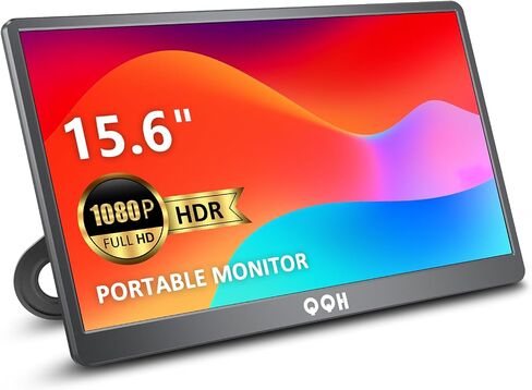 QQH Laptop Screen Extender, 15.6" Ultra-Slim Triple Portable Laptop Monitor | 1080P IPS USB-C Plug and Play Monitor Extender Compatible with MacOS, Windows, Android for 12-16" Laptops in Saudi Arabia