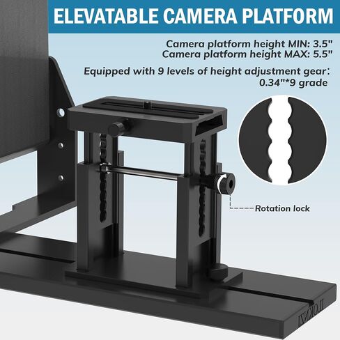 13" Wide-Angle Teleprompter for Camera with Remote & App Support | Adjustable Height & Angle, Aluminum Alloy, Compatible with DSLR Cameras & Tablet, Live Streaming & Online Presentations in Saudi Arabia