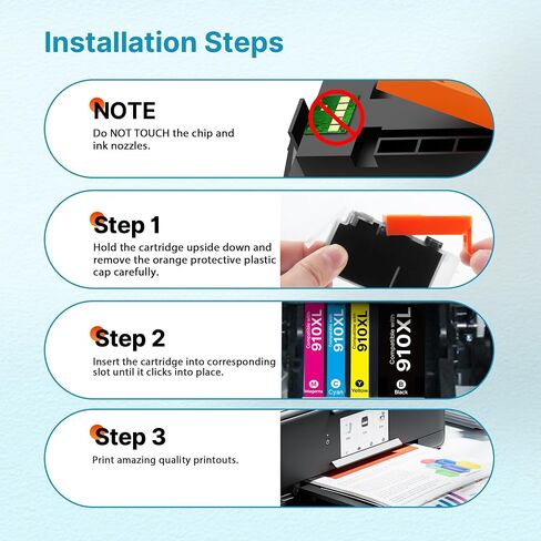 Remanufactured 910XL Ink Cartridges for HP Printers Black Color, 4 Pack | Compatible with HP+, High Page, Work for OfficeJet Pro 8025e 8025 8028e 8028 8035e 8035 OfficeJet 8015e 8022e 8015 in Saudi Arabia