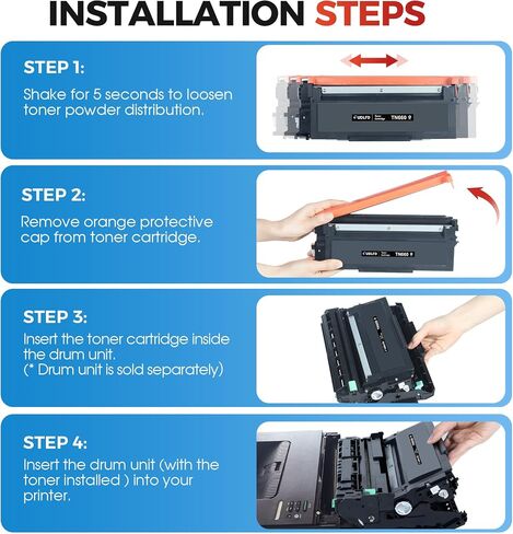 TN660 TN-660 Toner Cartridge Replacement for Brother TN660 TN630 TN-630 | TN-660 Use for HL-L2300D HL-L2380DW HL-L2320D DCP-L2540DW HL-L2340DW HL-L2360DW HL-L2305W Printers (2 Black) in Saudi Arabia