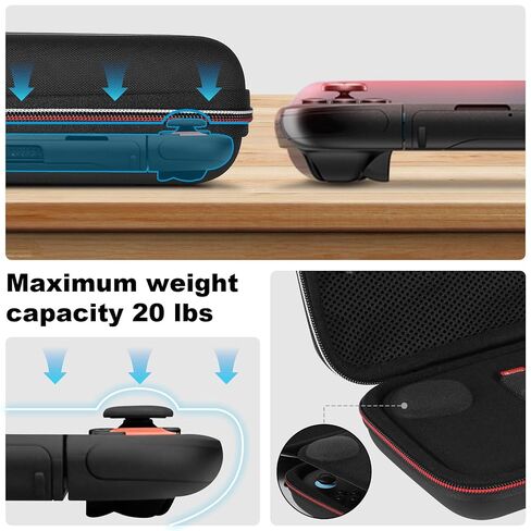 JOYLINK Carrying Case for Nintendo Switch 2, Portable Travel Case | Compatible with Switch 2/1/OLED(Dual EVA), Joystick Protection, Game Cards Slots & Zipper Mesh Pocket for Console Accessories in Saudi Arabia