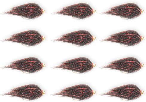 Micro Leech Fly 12 Pack – Hand-Tied Streamer Flies for Trout, Bass, and Panfish – Effective Stillwater and River Fly Fishing Pattern in Kuwait