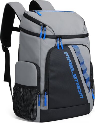 Maelstrom Insulated Cooler Backpack, 36 Can Soft Cooler Ice Chest Bag | Double Compartment, 16H Cold, Leakproof, Bottle Opener, Waterproof, Lightweight, for Beach, Travel, Camping, Picnics, Hiking in Saudi Arabia