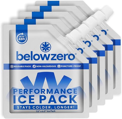Below Zero Reusable Ice Packs for Coolers – Long Lasting Cooler Ice Pack Blocks, Leak-Proof Freezer Packs for Camping, Lunch Boxes & Travel in Saudi Arabia