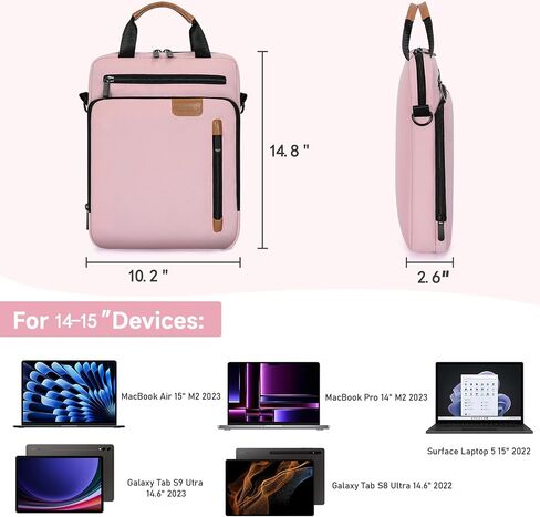 TORIBIO 15 Inch Laptop Sleeve Bag Padded Travel Carrying Case | Fits New 15"/15.3" MacBook Air M5 M4 M3 M2 2026,Dell XPS 15 Plus,15 Inch Surface Laptop 7/6/5/4/3,Galaxy Tab S9 Utra 14.6" in Saudi Arabia