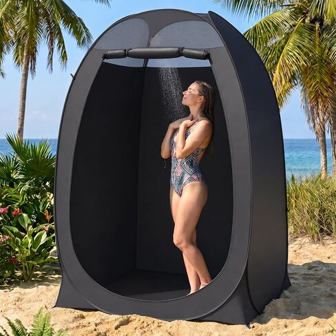 Alvantor® Shower Tent Pop Up Changing Room Outdoor Shower Enclosure Pop Up Privacy Shelter Toilet Tent Camping Dressing Portable Shelter Teflon Coating Fabric 4’x4’x7' Patent Pending in Saudi Arabia