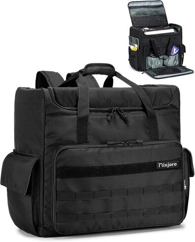 Micro Computer Desktop Tower Carrying Case Compatible with Mini-ITX,18x14x8 Travel Storage Bag for PC's Box Moving, Keyboard, Mouse and Accessories,Black in Saudi Arabia