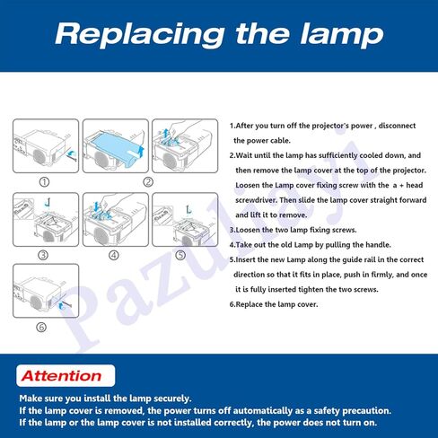 V13H010L92 Replacement Projector Lamp Bulb for ELPLP92 Epson Brightlink 696Ui 697Ui 698 BrightLink Pro 1440Ui 1450Ui 1460Ui,EB-1440UI EB-1450UI EB-1460UI EB-14X EB-696UI EB-69X in Kuwait