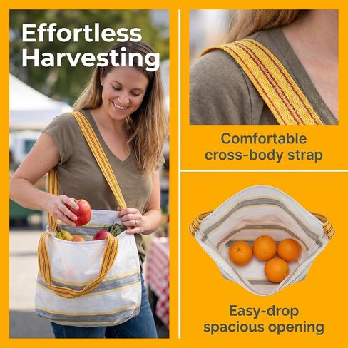 Picking Bag Waterproof Shoulder Harvest Bag Large Capacity Woven Picking Sack for Orchard in Saudi Arabia