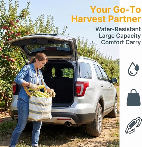 Picking Bag Waterproof Shoulder Harvest Bag Large Capacity Woven Picking Sack for Orchard in Saudi Arabia
