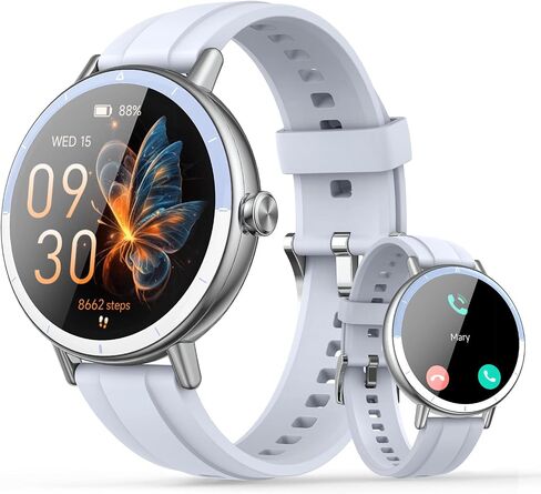 Smart Watch for Women, 1.32'' AMOLED Clear Screen, 2026 New Lightweight Women Smart Watch, Answer/Make Calls, Fitness Tracker with Heart Rate/Sleep/Step Counter, IP68 Waterproof, Gift for her, Pink in Saudi Arabia