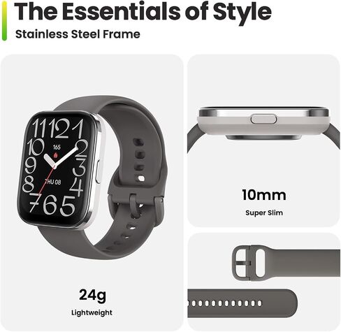 Amazfit Bip 5 Core Smart Watch for Men Women 46mm, 11-Day Battery, Fitness Activity Tracker with 120+ Sports Modes, Heart Rate & Sleep Monitor, for Android Phone & iPhone, Water Resistant, Black in Saudi Arabia