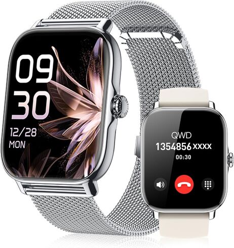 Smart Watch for Women Men- Answer/Make Call, 2025 IP68 Waterproof Fitness Step Tracker Watch with Sleep Monitor/Activity Counter/110+ Sport Mode, Smartwatch for Andriod iPhone iOS Samsung Compatible in Saudi Arabia