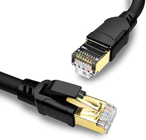 Yauhody CAT8 Ethernet Cable 65FT, High Speed 40Gbps 2000MHz SFTP Internet Network LAN Wire Cables with Gold Plated RJ45 Connector for Router, Modem, PC, Switches, Hub, Laptop, Gaming (65ft,Black) in Saudi Arabia