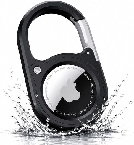 for Apple AirTag 2nd Gen (2026) & 1st Gen Secure Holder with Carabiner | IPX8 Waterproof Air Tag Keychain Holder,Double Protection,Air Tag Lock Case for Keys, Luggage tag, Backpacks & Pet Collars in Saudi Arabia