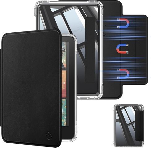 Fintie Detachable Case for 6" Kindle 2024/2022 11 Generation, Black | Magnetic Removable Cover, Ultra Clear Back Shell, Lightweight, Scratch-Proof, Auto Wake/Sleep, for Kindle Basic 2024/2022 in Saudi Arabia