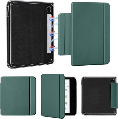 Magnetic Detachable Case for 7" Kobo Libra Colour (2024) | Magnetic Detachable, Auto Wake/Sleep, Slim PU Leather Case, Soft TPU Edge, Lightweight, For Bookish Travelers, Black in Kuwait