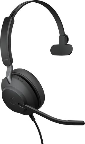 Jabra Evolve2 40 SE (2026 Version) Wired Mono Noise-Cancelling Headset - Features 3-Microphone Call Technology and USB-C/A Cable - MS Teams Certified, Works with All Platforms - Black in Saudi Arabia