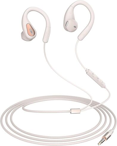 Wired Earbuds with Ear Hooks, 14.2mm Hi-Fi Stereo Over Ear Headphones with Microphone & Volume Control, Secure Fit Sports Earphones Compatible with Smartphones, Laptop, Tablet in Saudi Arabia