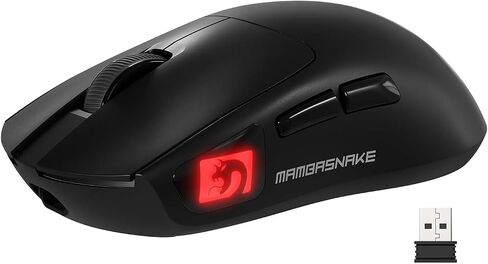 ماوس ألعاب لاسلكي MAMBASNAKE M4 52g خفيف الوزن PAW3311 بمستشعر ثلاثي الوضع | ما يصل إلى 24000 نقطة في البوصة، 20 مليون نقرة، 5 أزرار قابلة للبرمجة، 400 مللي أمبير في الساعة، 2.4 جيجا/BT/USB-C، ماوس للكمبيوتر الشخصي/Mac-أبيض مع شريط تثبيت مضاد للانزلاق in Kuwait