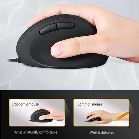 Wired Ergonomic Mouse, Optical Vertical Mouse with 3 Adjustable 800/1200/1600, 6 Buttons USB Computer Mouse in Saudi Arabia