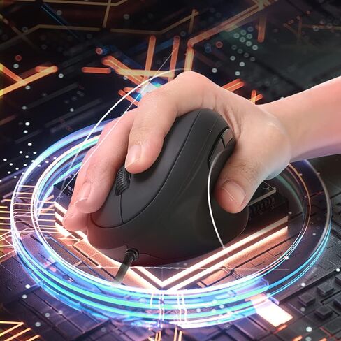 Wired Ergonomic Mouse, Optical Vertical Mouse with 3 Adjustable 800/1200/1600, 6 Buttons USB Computer Mouse in Saudi Arabia