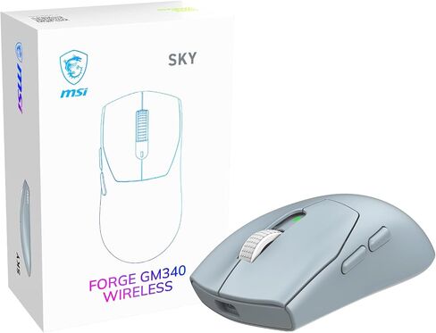 msi Forge GM340 W Violet Gaming Mouse, 12800 DPI, 50M+ Clicks Micro Switch, Optical Sensor, Ergonomic Ambitextrous Hand Design, RGB Light in Kuwait