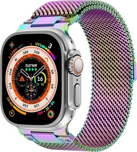 Milanese Loop Compatible for Apple Watch Ultra 3 2 1 Band 49 46 45 44 42mm | Men Stainless Steel Rugged Mesh Band,Strong Magnetic Clasp, Adjustable Strap for iWatch Series 11/10/9/8/7/6/5/4/SE/Ultra in Saudi Arabia