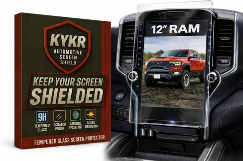 Premium Screen Protector Compatible with 2019 2020 1500 2500 3500 Uconnect 12 Inch Dodge Ram - Anti Glare Scratch Fingerprint Navigation Protection Tempered Glass in Saudi Arabia