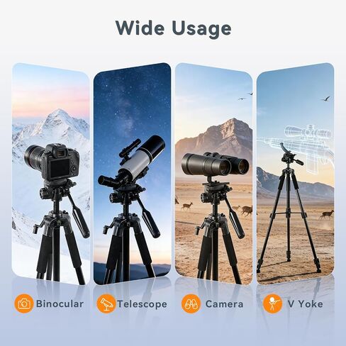 Adjustable Rifle Shooting Tripod, Hunting Rest V Yoke Rifle Rest, Aluminum Alloy Crossbow Shooting Stand with Rifle Clamp 360° Rotation Free Operation 24"-71" Stable Rest in Saudi Arabia