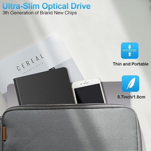 محرك أقراص DVD خارجي للكمبيوتر المحمول USB 3.0 USB C CD Burner محرك أقراص DVD خارجي محمول CD ROM ناسخ قارئ محرك أقراص DVD خارجي لأجهزة الكمبيوتر المحمول وأجهزة الكمبيوتر المكتبية Windows 11/10/8/7 MacBook Mac OS Linux in Kuwait