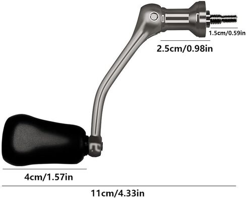 Spinning Fishing Reel Handle Grip Single Rockers Arm Screw-in Power Handle for Baitcasting Reel Replacement Part in Saudi Arabia