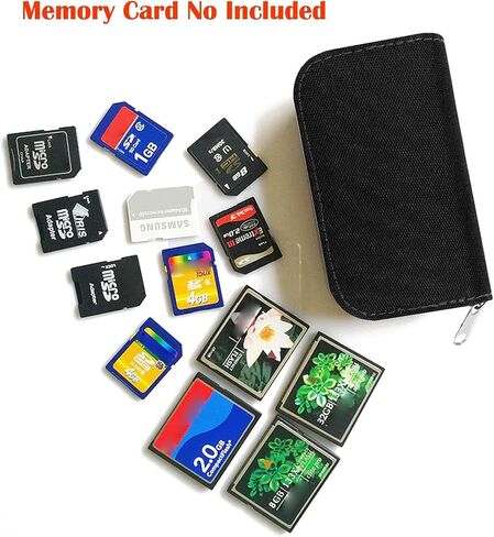 حافظة بطاقة ذاكرة SD، عبوتان من حامل بطاقات Micro SD لتخزين 22 فتحة SD Micro SD CF SDHC SDXC MMC بطاقات فلاش رقمية آمنة ومدمجة in Kuwait