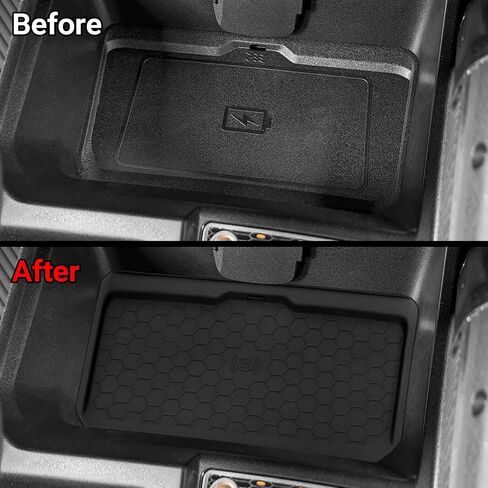 Silicone Anti-Slip Center Console Organizer Wireless Charging Mat for Ford Bronco 2021 2022 2023 2024 2025 Interior Accessories Pad Tray Storage Box Holder (Not for Sport Model) in Saudi Arabia