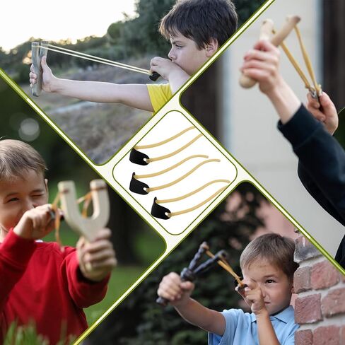 6 PCS Slingshot Replacement Bands, Premium Heavy Duty Rubber Tubular Slingshot Replacement Bands, Universal Wrist Rocket Elastic Rubber Band, Wrist Rocket Sling Shot Rubberband for Hunting in Saudi Arabia