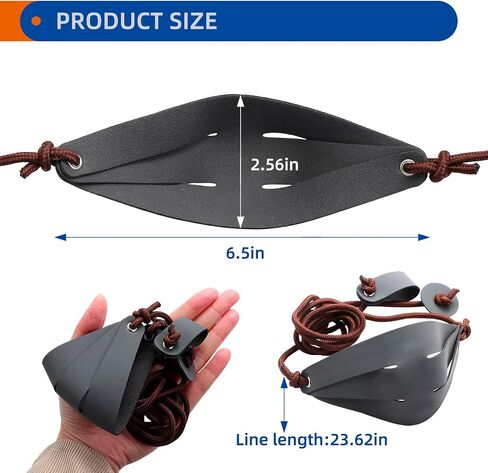 2 Pack Shepherd Sling with Storage Pouch PU Leather Throwing Sling | Heavy Duty PU Leather Throwing Sling with Storage Pouch, Shepherd Sling Tennis Ball Thrower for Dog Training & Outdoor Fun in Saudi Arabia